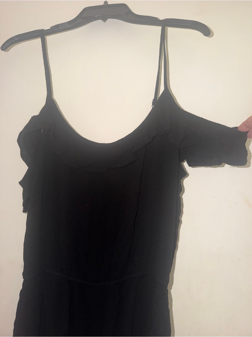 Ambiance Black Ruffled Romper - Picture 3 of 8
